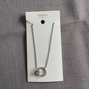 Like new Fossil stainless steel necklace.